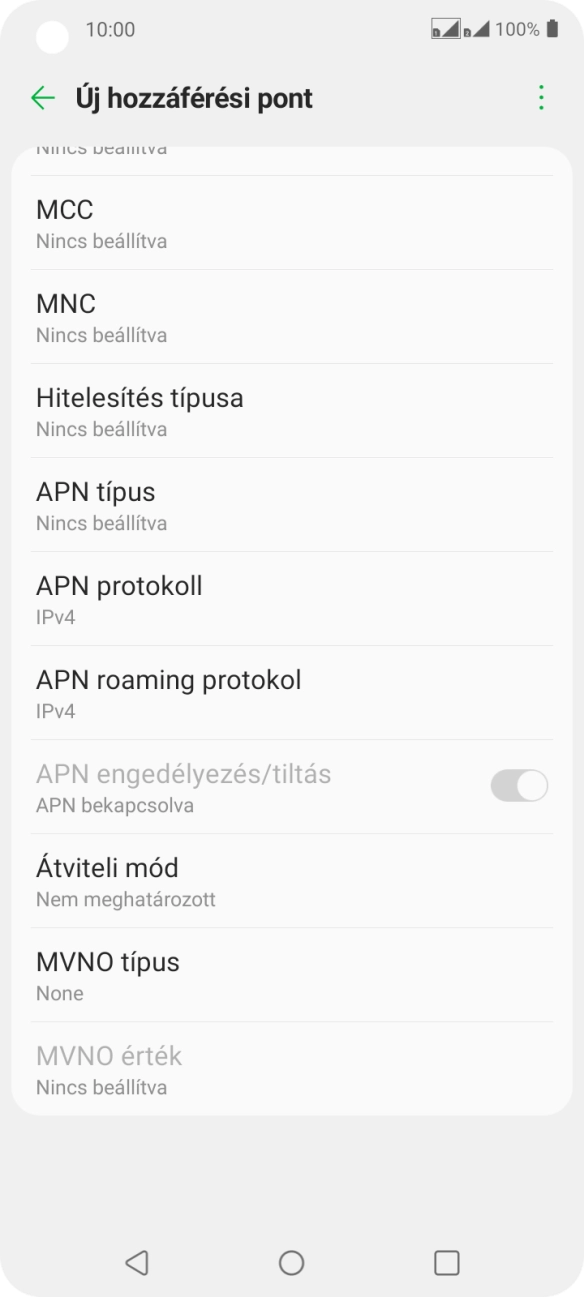 Válaszd az MNC lehetőséget.