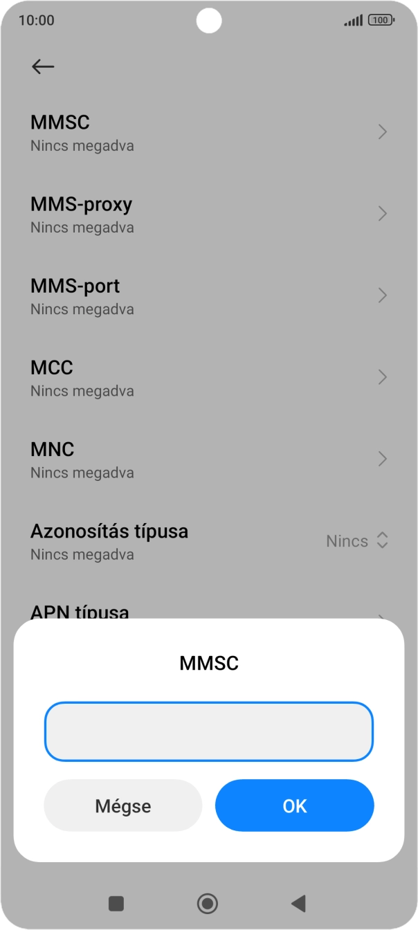 Írd be azt, hogy http://mms.vodafone.hu/servlets/mms, és válaszd az OK lehetőséget.