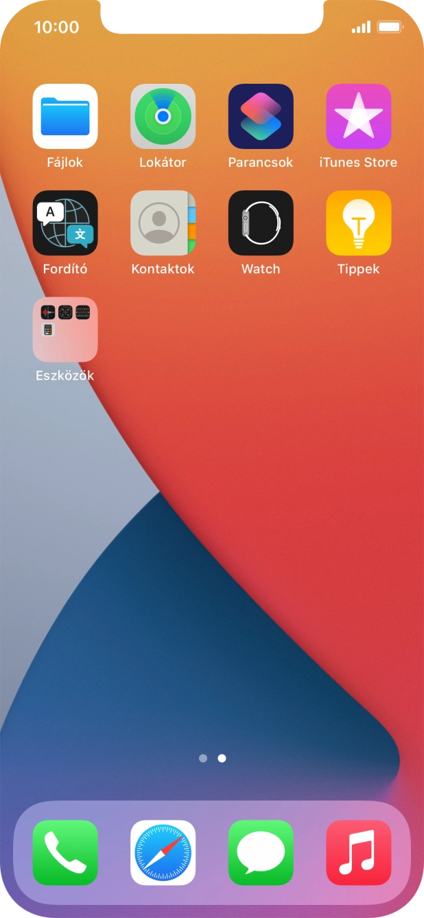 Válaszd a Kontaktok lehetőséget.