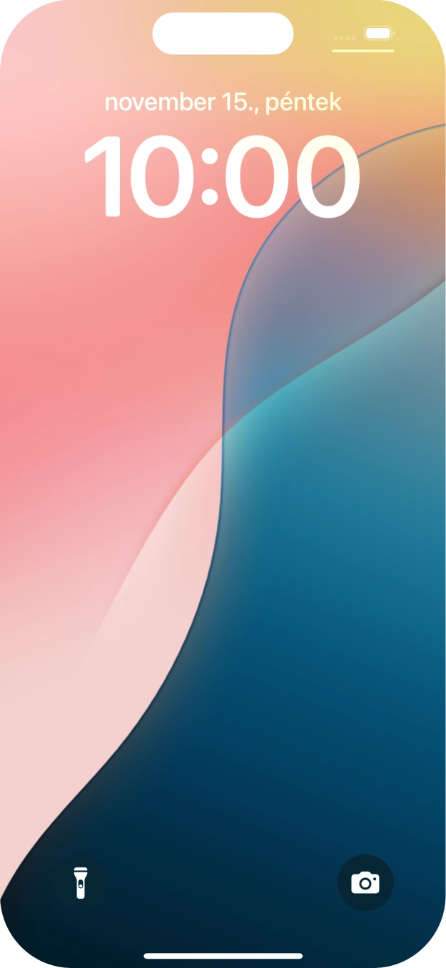 Húzd az ujjad felfelé a kijelző aljáról.