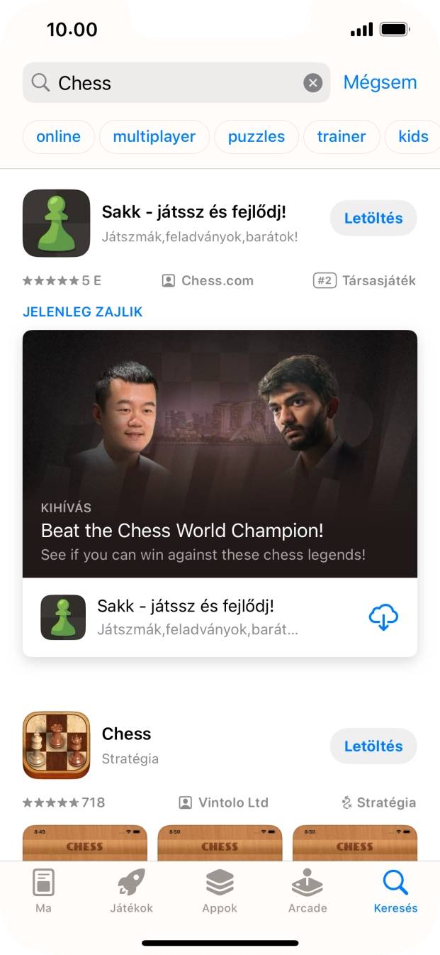 Kattints a kívánt alkalmazásra.