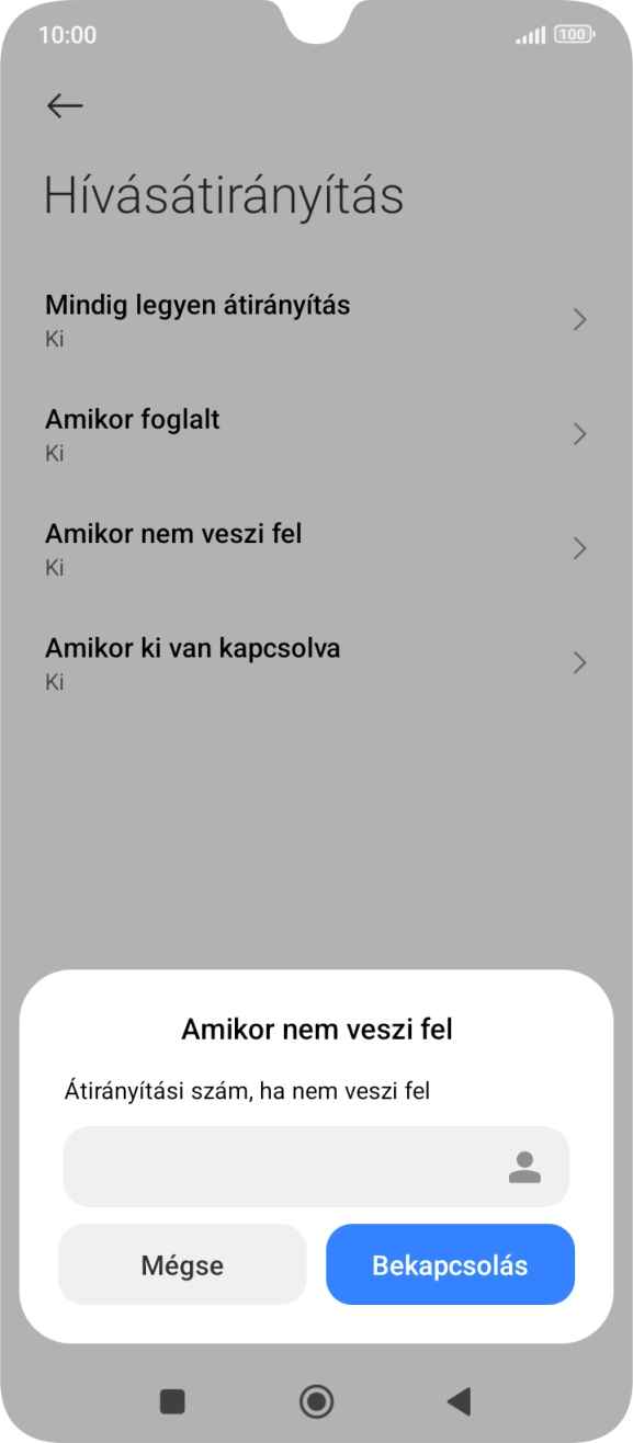 Írd be azt, hogy +36709090999, és válaszd a Bekapcsolás lehetőséget. Írd be azt, hogy +36709090999, és válaszd a Bekapcsolás lehetőséget.