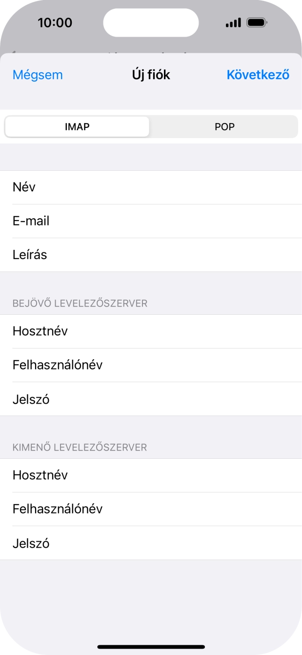Válaszd a Következő lehetőséget.