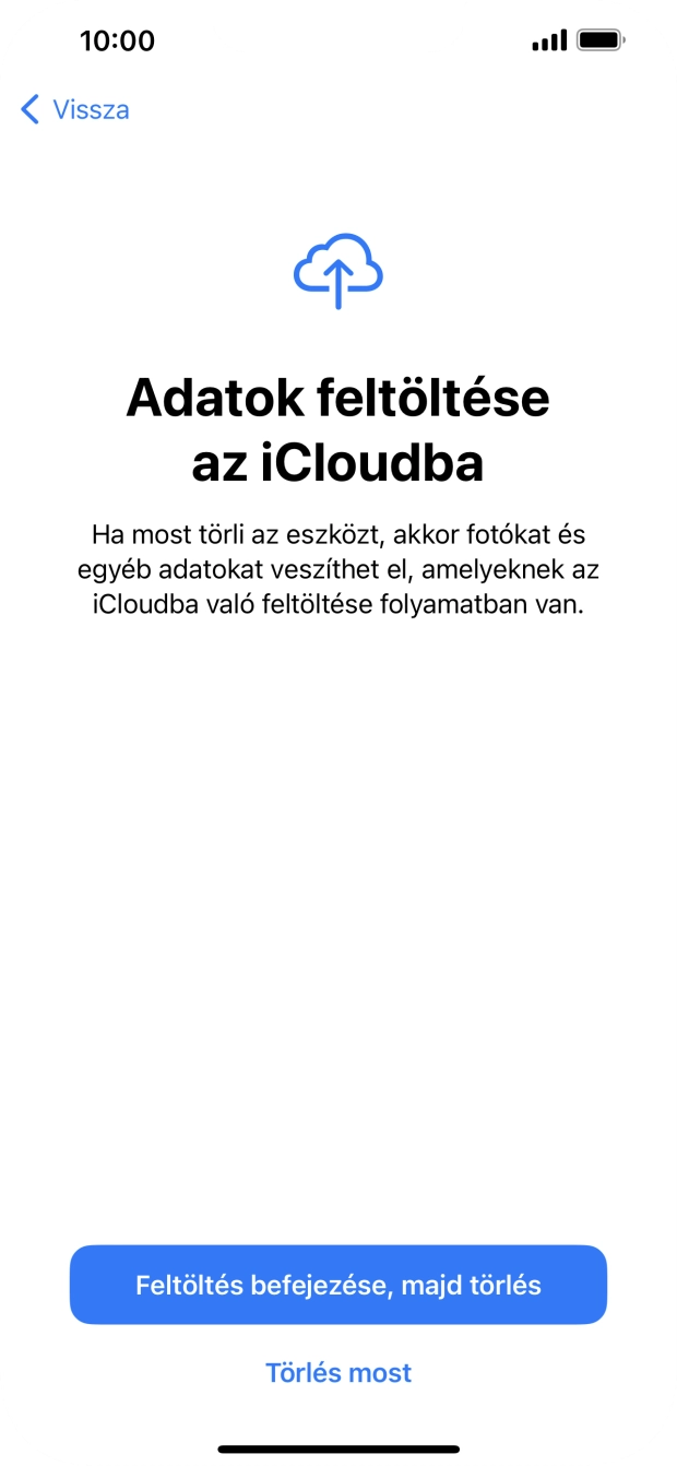 Válaszd ki a kívánt beállítást. Válaszd ki a kívánt beállítást.