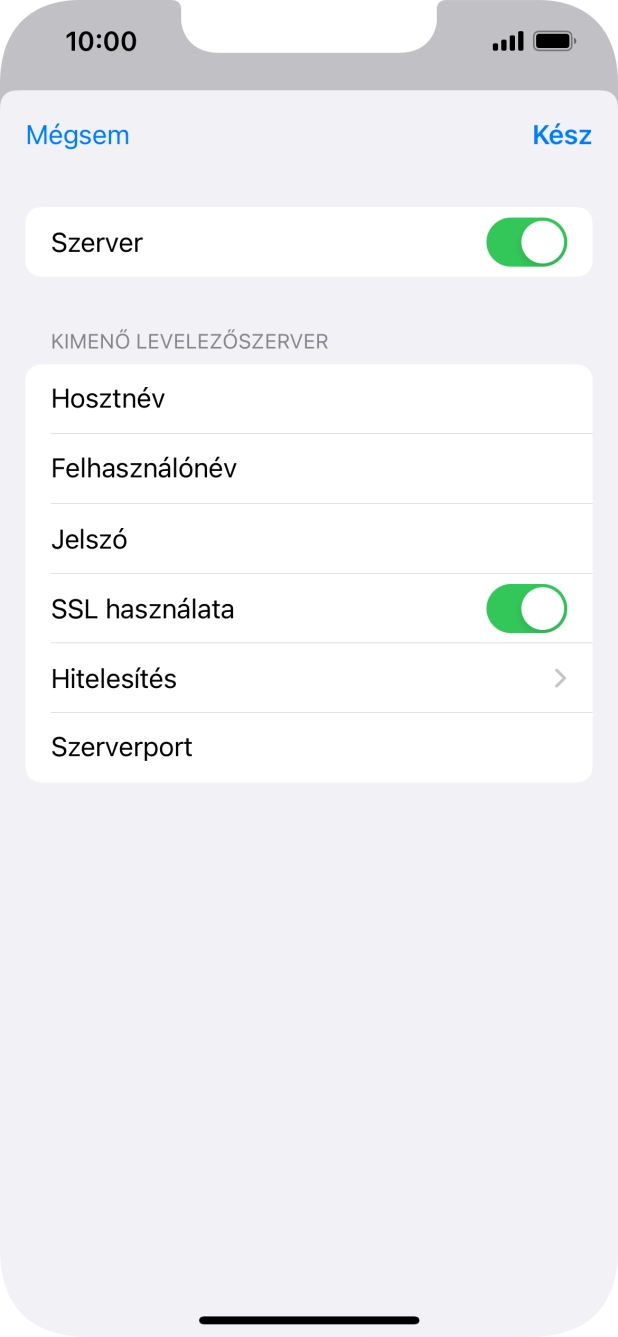 Válaszd a Hitelesítés lehetőséget.