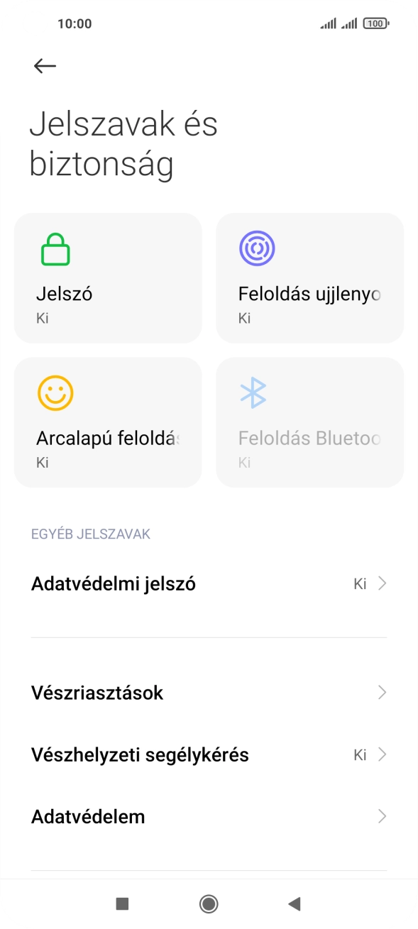 Válaszd a Feloldás ujjlenyomattal lehetőséget.