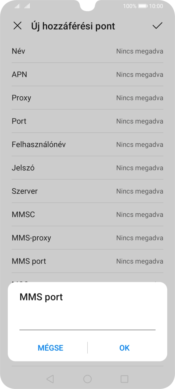 Írd be azt, hogy 8080, és válaszd az OK lehetőséget.