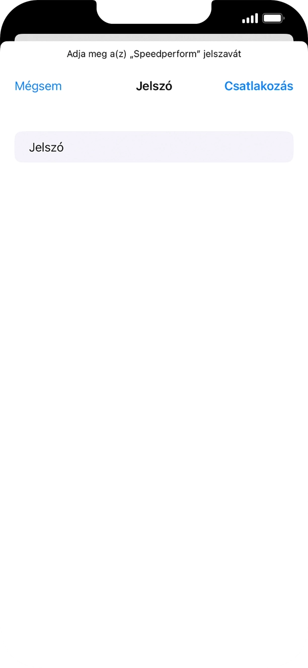 Írd be a Wi-Fi hálózatodhoz tartózó jelszót, és válaszd a Csatlakozás lehetőséget.