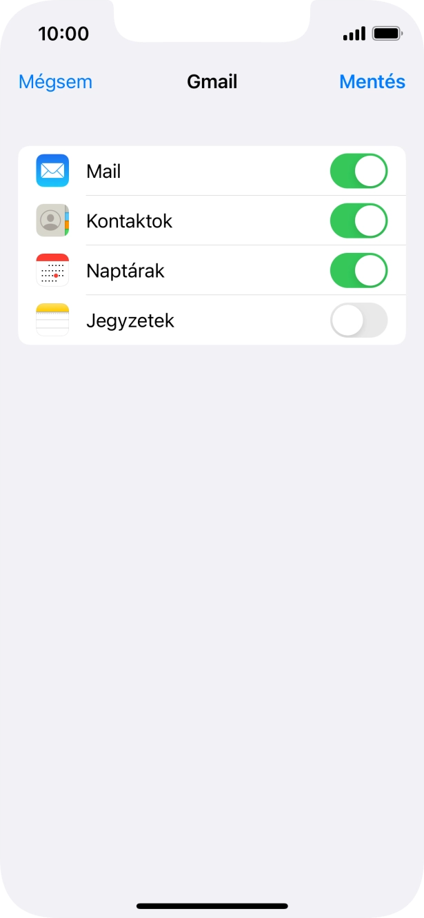Amennyiben a kijelzőn ez a képernyőkép látható, az e-mail-fiókodat felismerte a rendszer, és automatikusan beállította. Kövesd a képernyőn megjelenő utasításokat  további adatok csatolásához, és fejezd be az új fiók létrehozását.