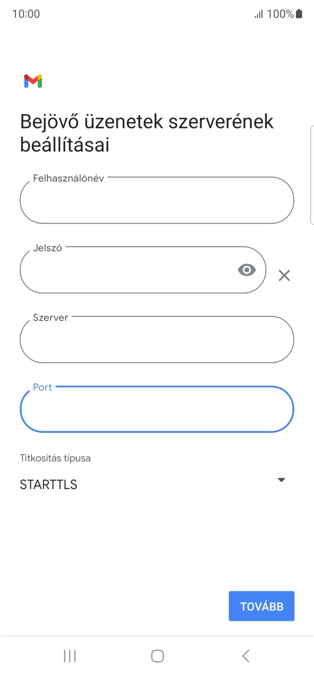 Nyisd le a „Titkosítás típusa” alatt legördülő menüt.
