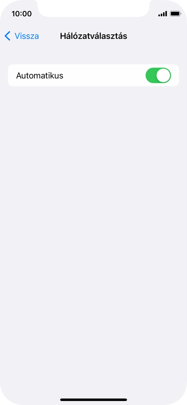 Kattints az „Automatikus” melletti csúszkára a funkció automatikus választásának be- vagy kikapcsolásához.