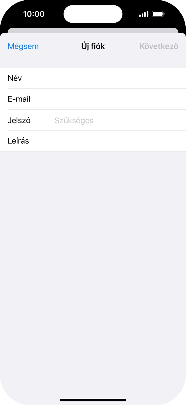 Kattints a Jelszó mezőre, és írd be az e-mail-fiókodhoz tartozó jelszót.