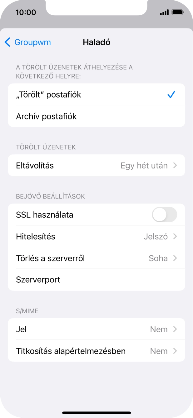 Válaszd a Hitelesítés lehetőséget.