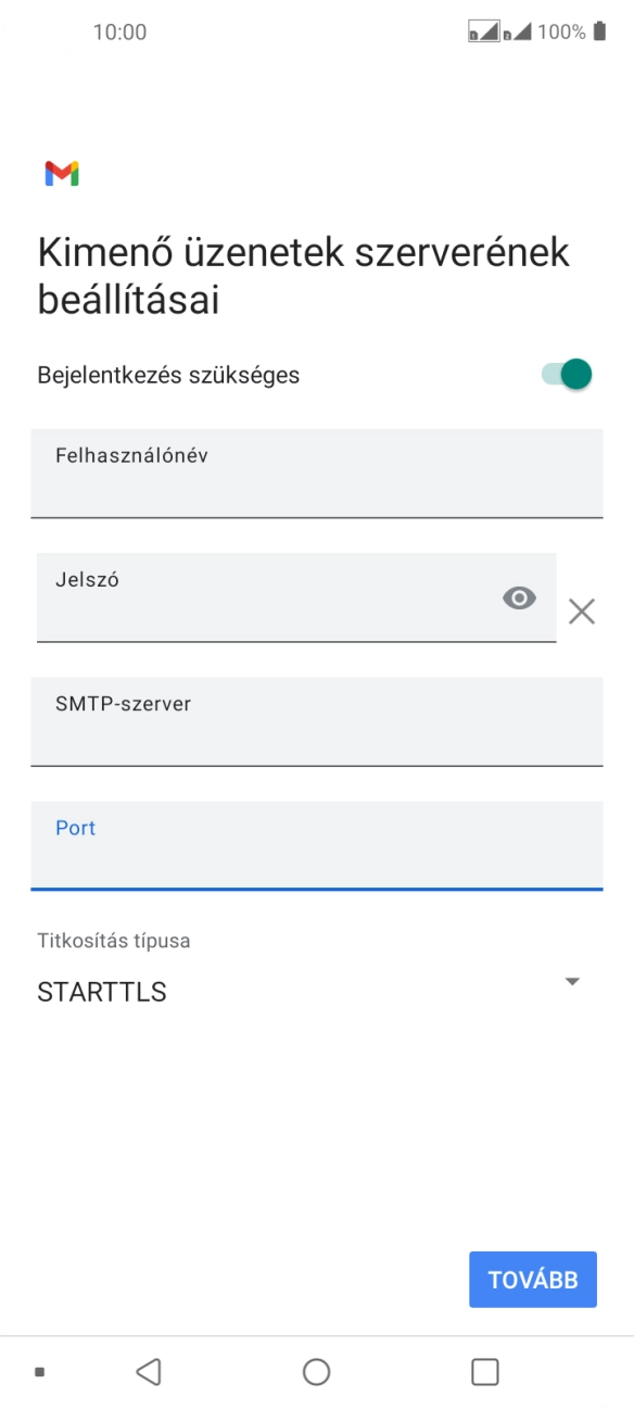 Nyisd le a „Titkosítás típusa” alatt legördülő menüt.