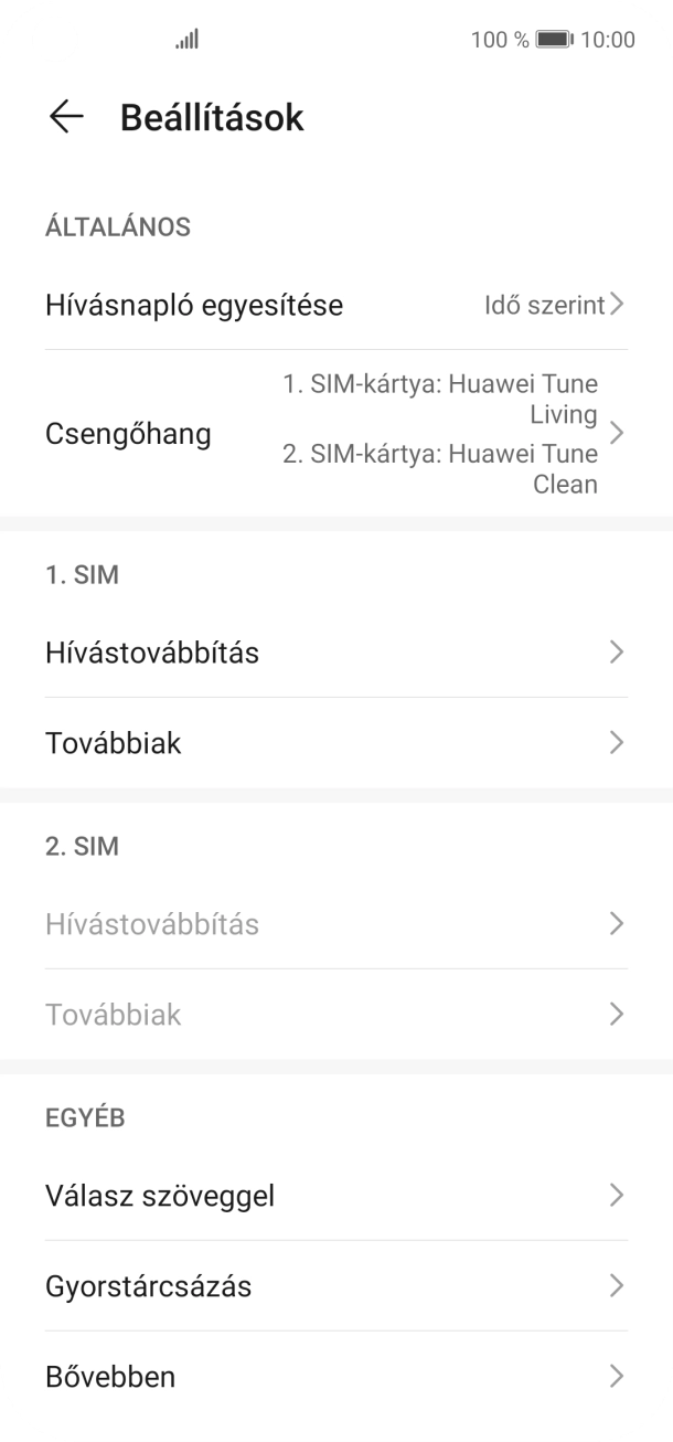 Válaszd a Továbbiak lehetőséget.