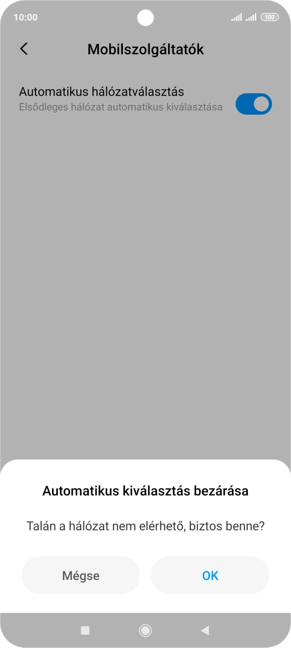 Válaszd az OK lehetőséget. Válaszd az OK lehetőséget.