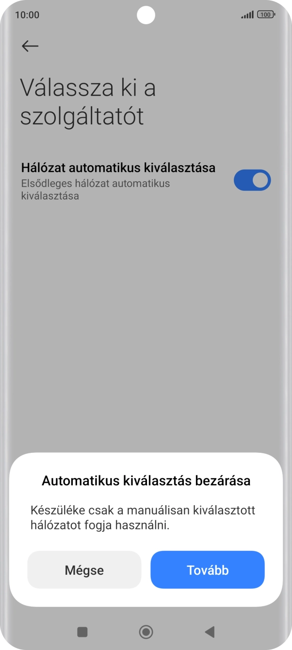 Válaszd a Tovább lehetőséget.