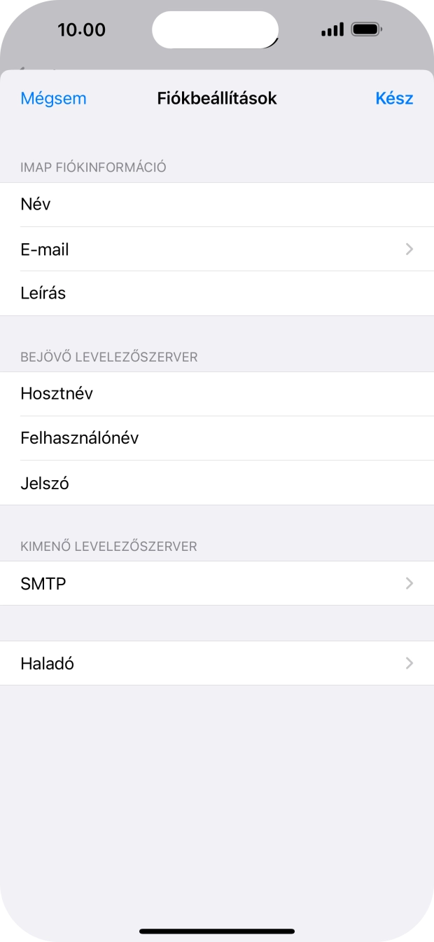 Válaszd az SMTP lehetőséget.