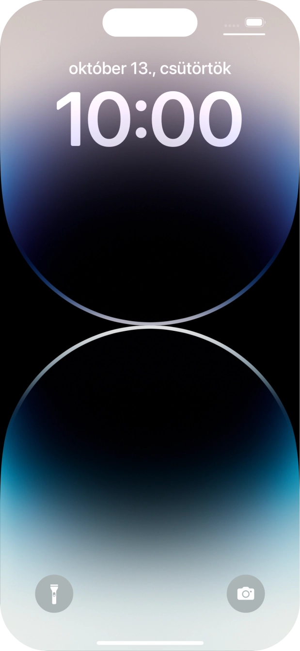 Húzd az ujjad felfelé a kijelző aljáról.