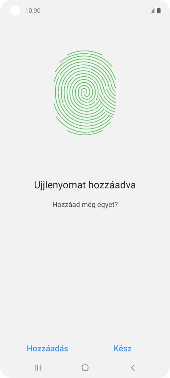 Válaszd a Kész lehetőséget.