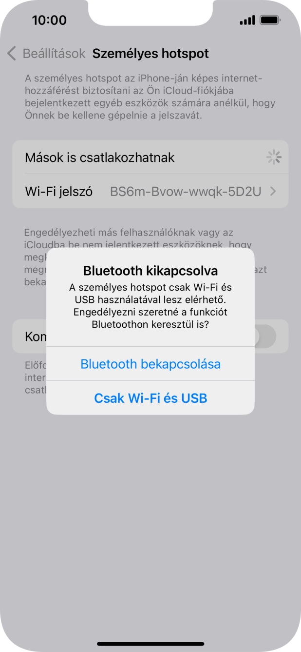 Amennyiben be van kapcsolva a Wi-Fi, válaszd a Csak Wi-Fi és USB lehetőséget. Amennyiben be van kapcsolva a Wi-Fi, válaszd a Csak Wi-Fi és USB lehetőséget.