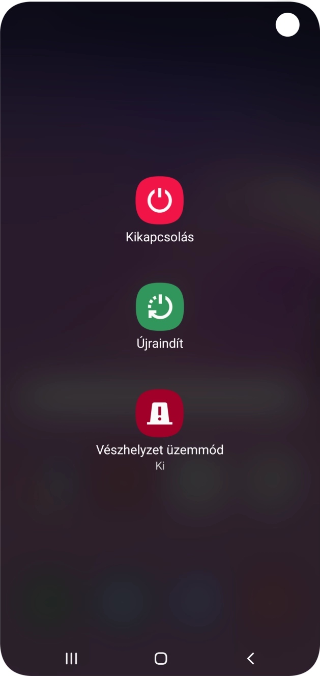 Válaszd a Kikapcsolás lehetőséget. Válaszd a Kikapcsolás lehetőséget.