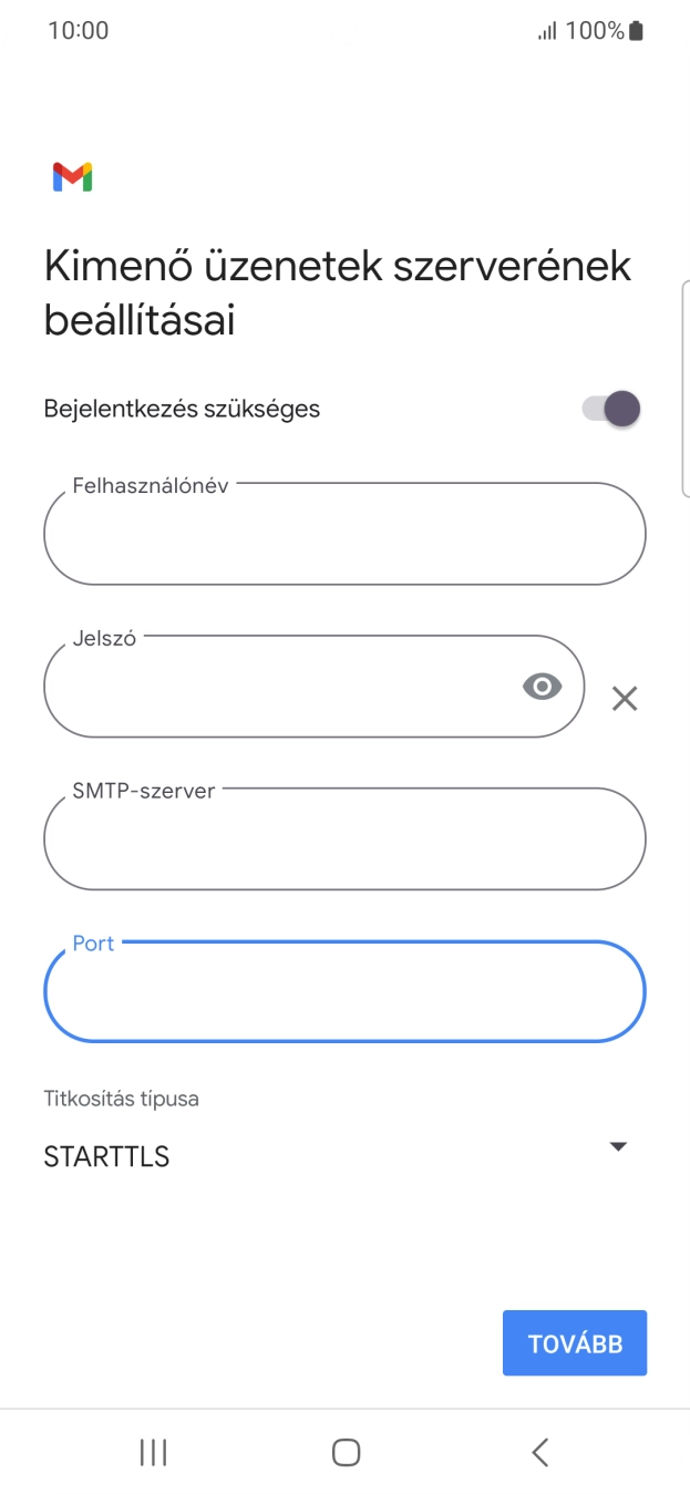 Nyisd le a „Titkosítás típusa” alatt legördülő menüt.