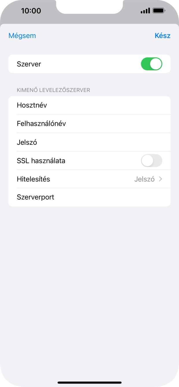 Kattints az „SSL használata” melletti csúszkára a funkció bekapcsolásához.