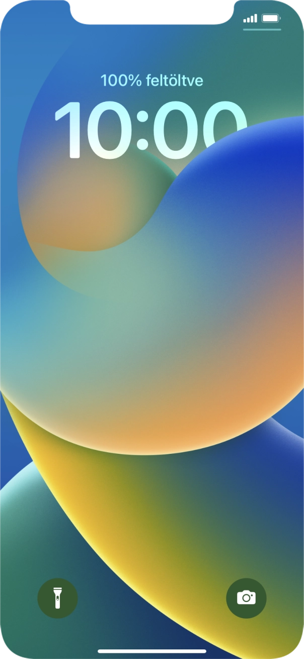 Húzd az ujjad felfelé a kijelző aljáról.