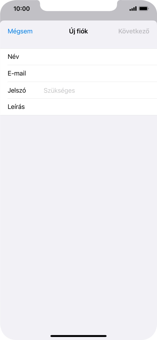 Kattints a Jelszó mezőre, és írd be az e-mail-fiókodhoz tartozó jelszót.