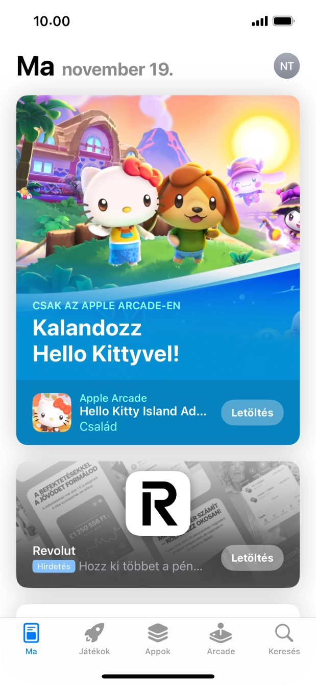 Válaszd a Keresés lehetőséget.