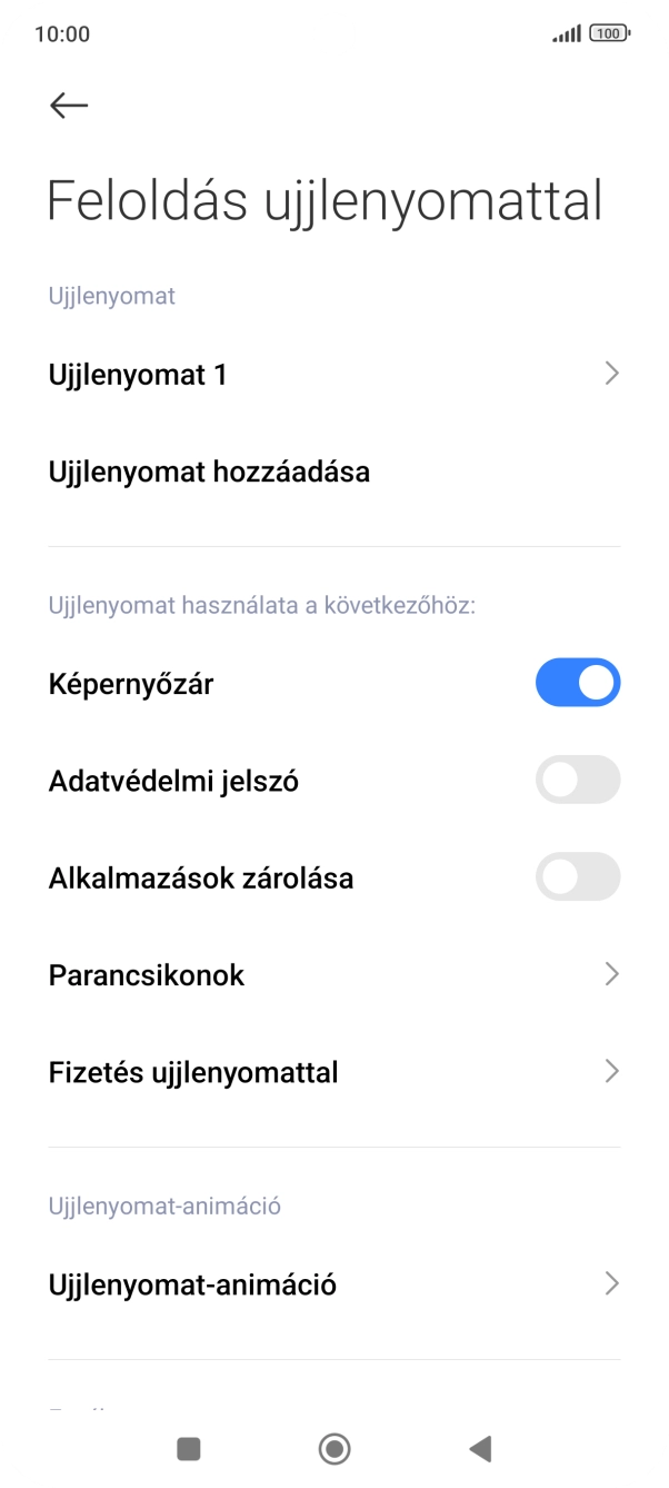 Kattints a kívánt beállítások melletti csúszkákra a funkciók be- vagy kikapcsolásához.