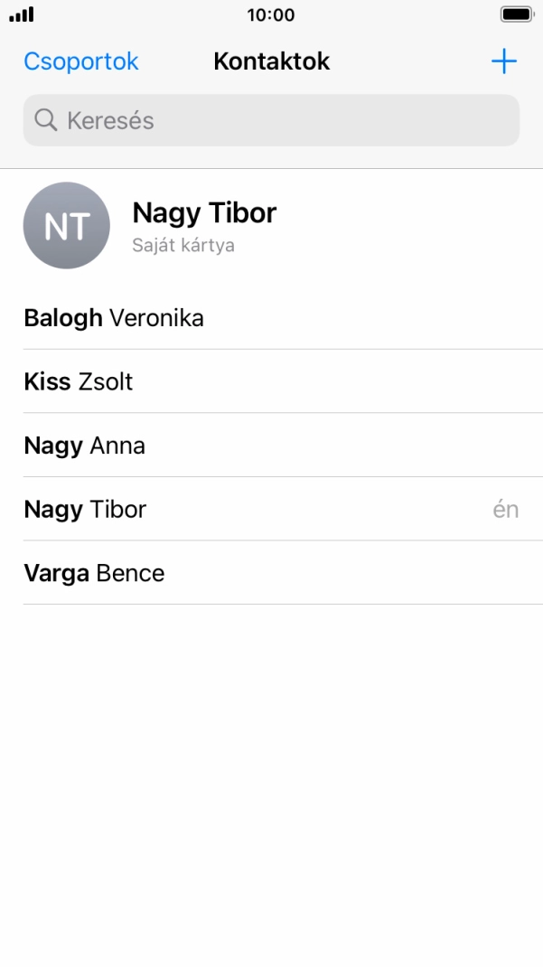 Kattints az új kontaktok ikonra.