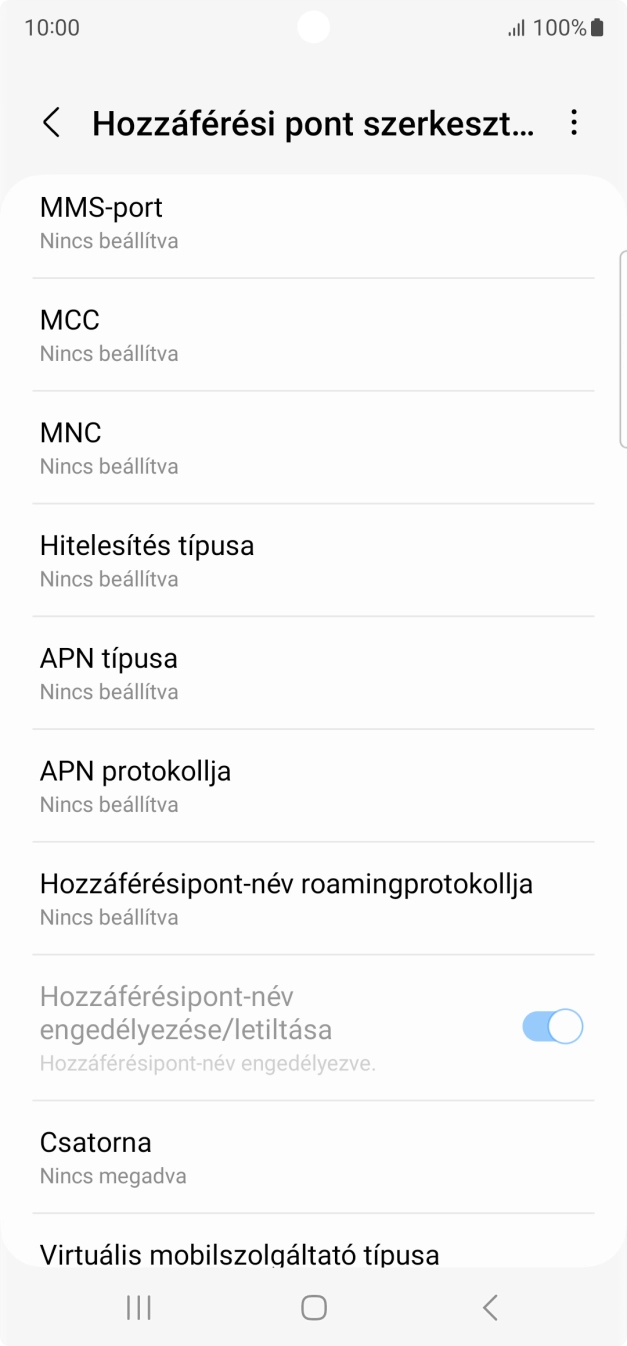 Válaszd az MMS-port lehetőséget.