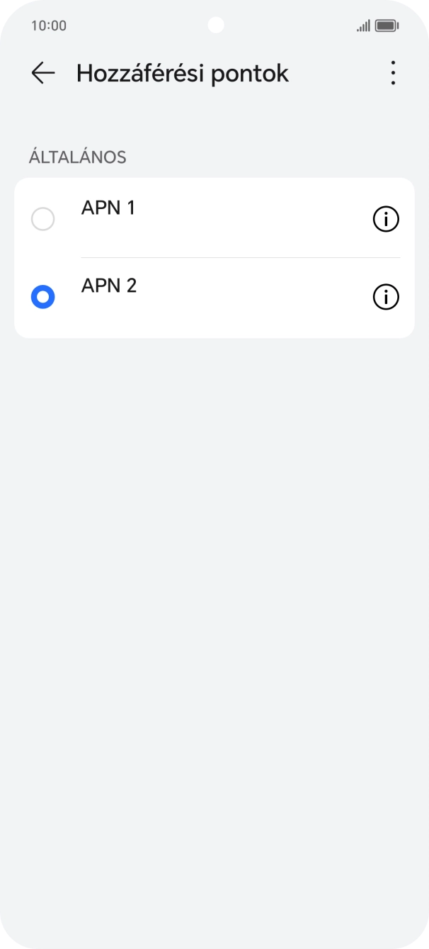 Húzd az ujjad felfelé a kijelző aljáról, hogy visszatérj a kezdőképernyőhöz.