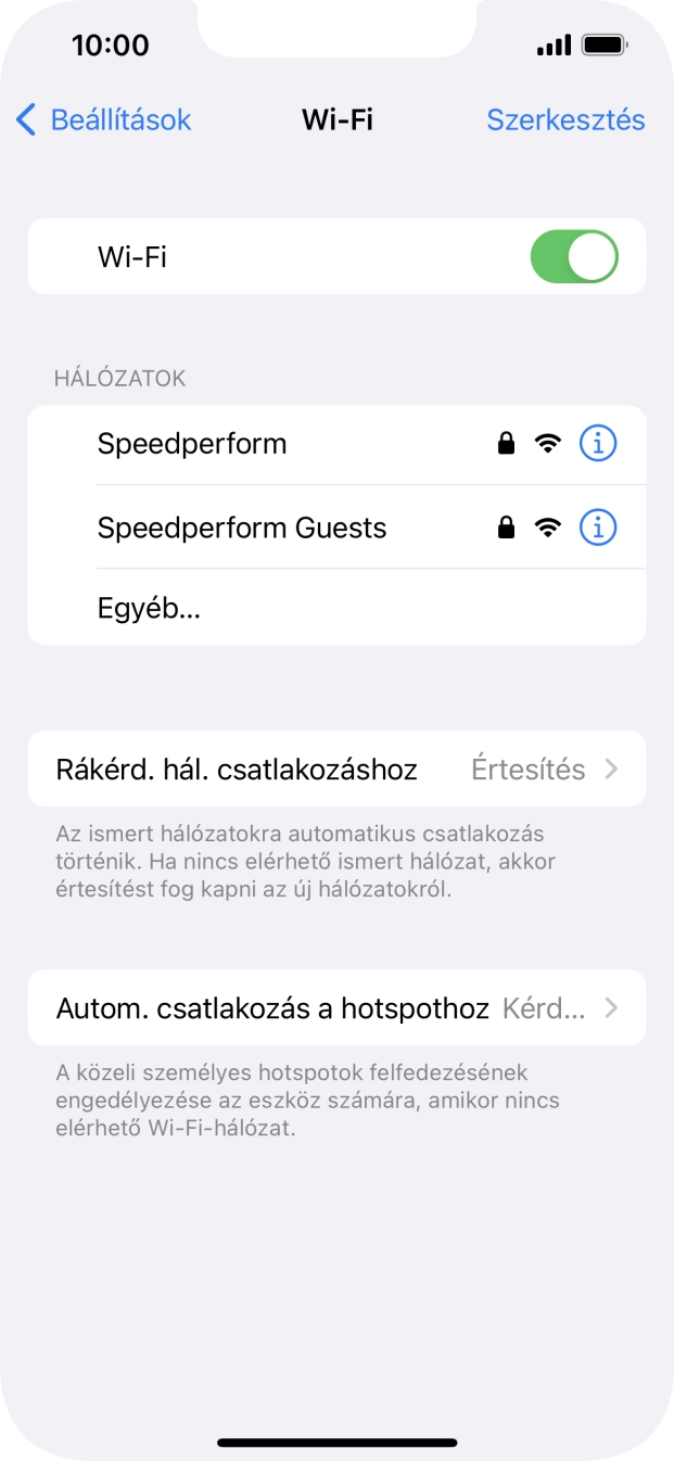 Kattints a kívánt Wi-Fi hálózatra, és írd be a Wi-Fi hálózathoz tartózó jelszót.