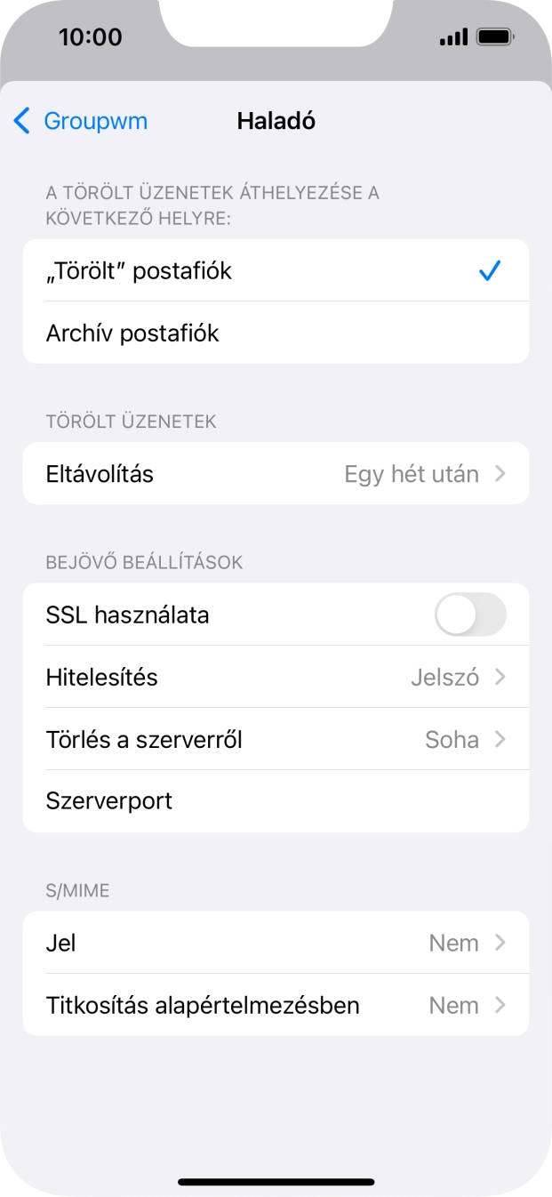 Válaszd a Hitelesítés lehetőséget.
