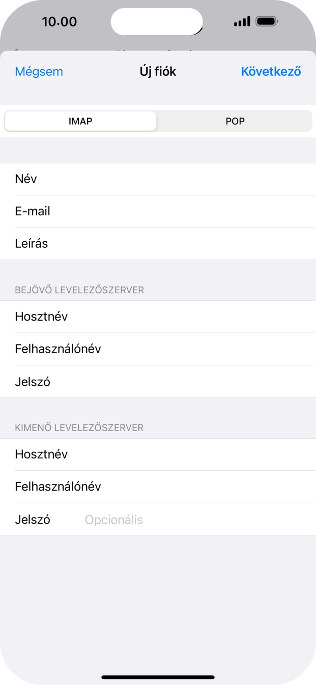 Kattints a Jelszó mezőre, és írd be az e-mail-fiókodhoz tartozó jelszót.