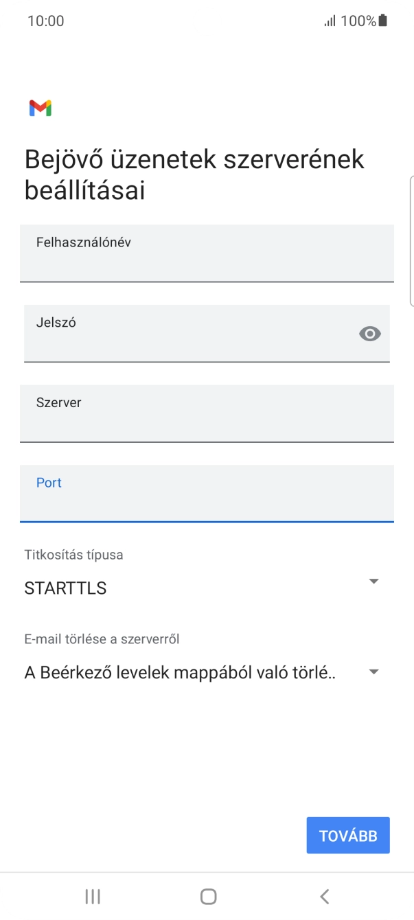 Nyisd le a „Titkosítás típusa” alatt legördülő menüt.