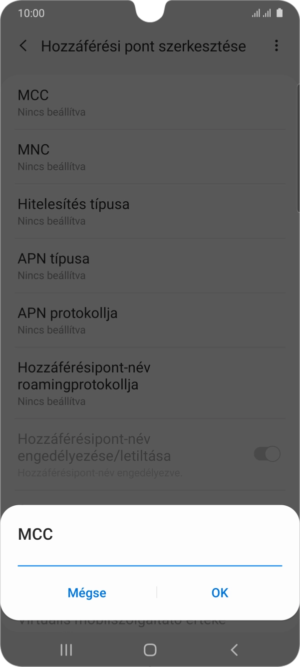 Írd be azt, hogy 216, és válaszd az OK lehetőséget.