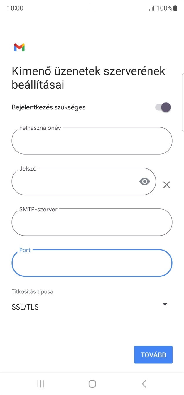 Válaszd a TOVÁBB lehetőséget.