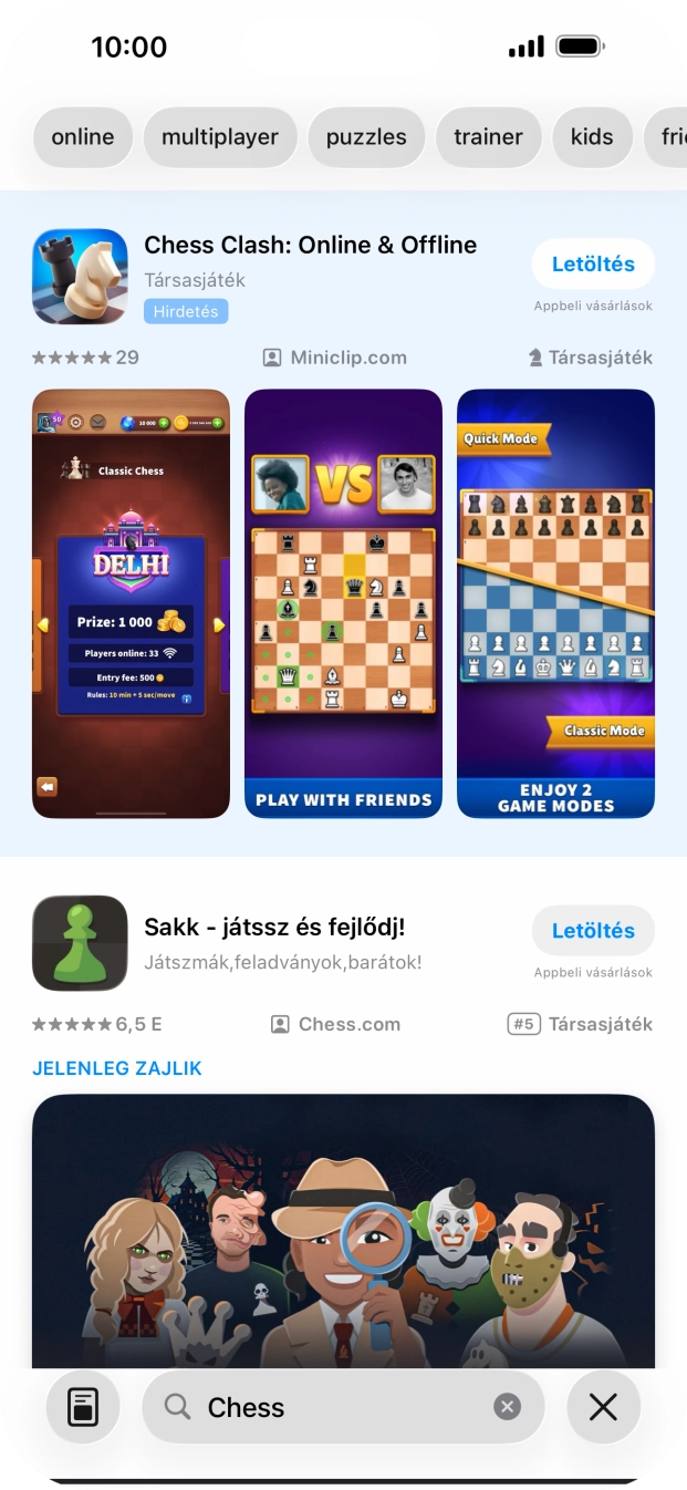 Kattints a kívánt alkalmazásra. Kattints a kívánt alkalmazásra.