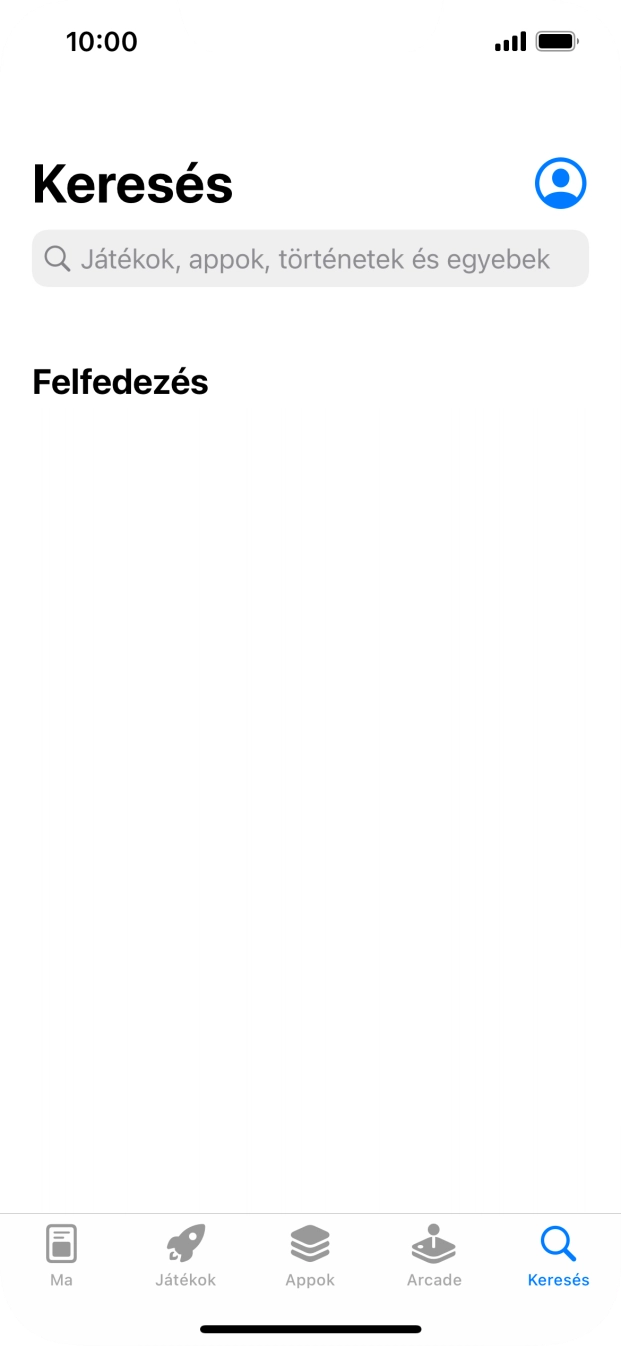 Kattints a keresés mezőre, és írd be a keresett alkalmazás nevét vagy tárgykörét.