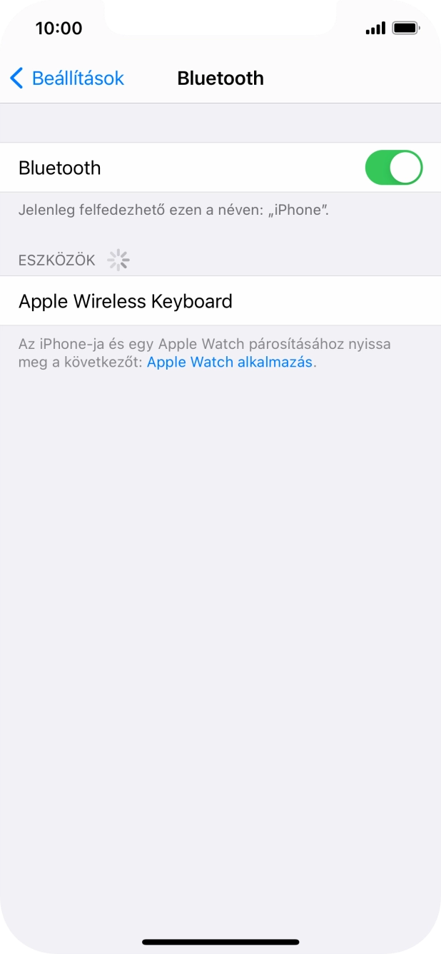 Válaszd ki a kívánt Bluetooth-eszközt, és kövesd a kijelzőn megjelenő utasításokat annak telefonodhoz történő csatlakoztatásához.