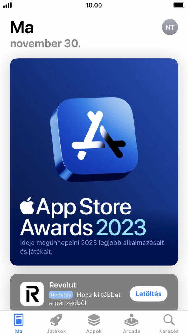 Válaszd a Keresés lehetőséget.