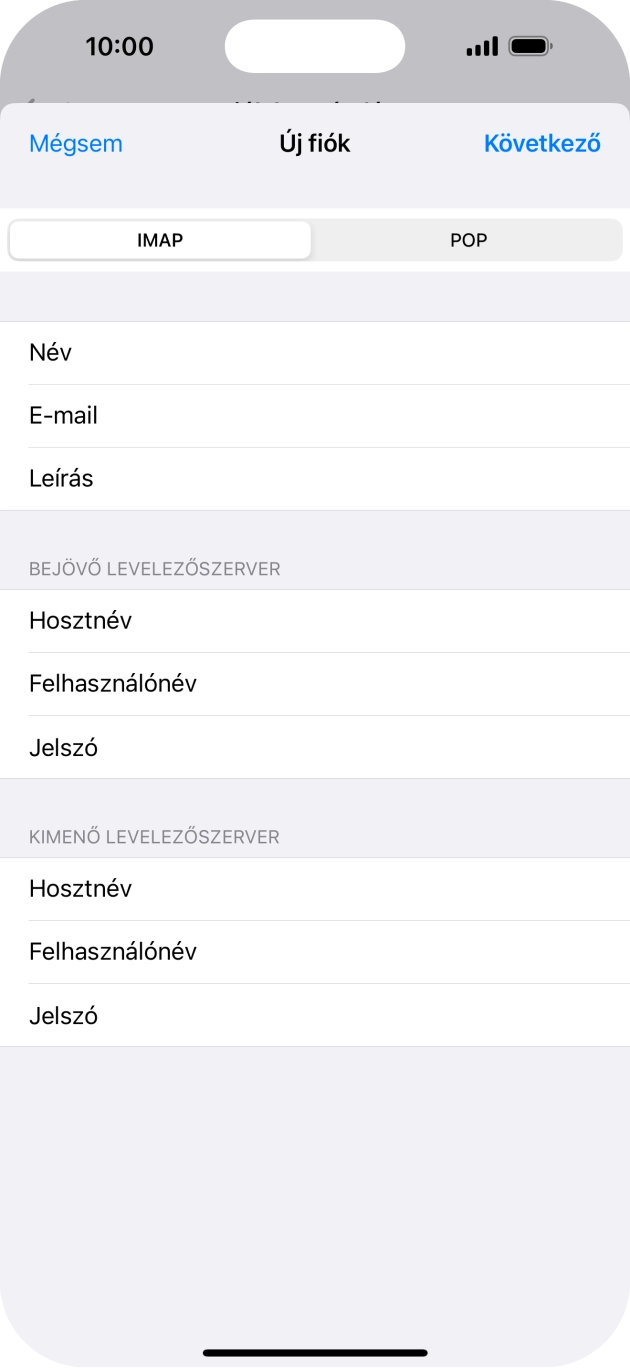 Válaszd a Következő lehetőséget.