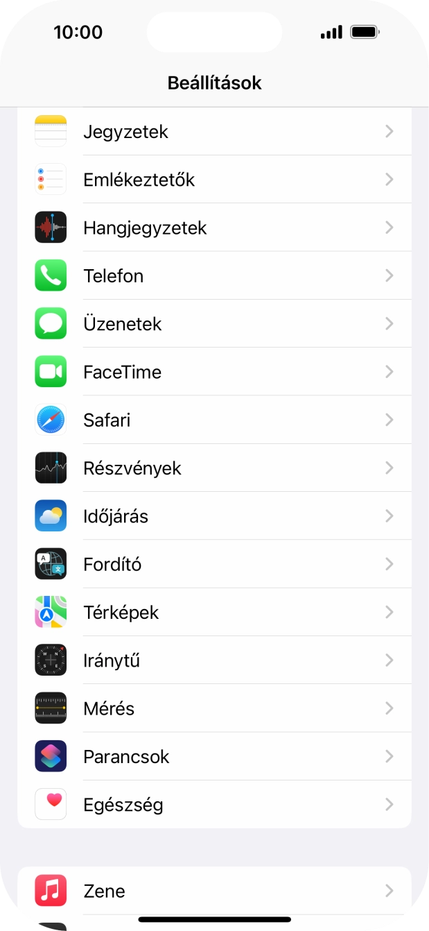 Válaszd a Telefon lehetőséget.