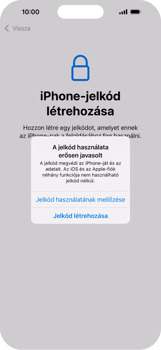 Ha kikapcsolod a funkciót, válaszd a Jelkód használatának mellőzése lehetőséget. Ha kikapcsolod a funkciót, válaszd a Jelkód használatának mellőzése lehetőséget.