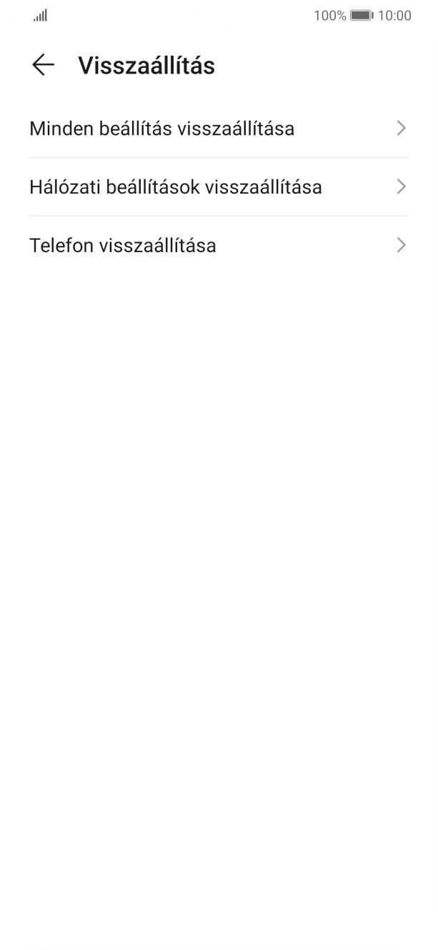 Válaszd a Telefon visszaállítása lehetőséget. Válaszd a Telefon visszaállítása lehetőséget.