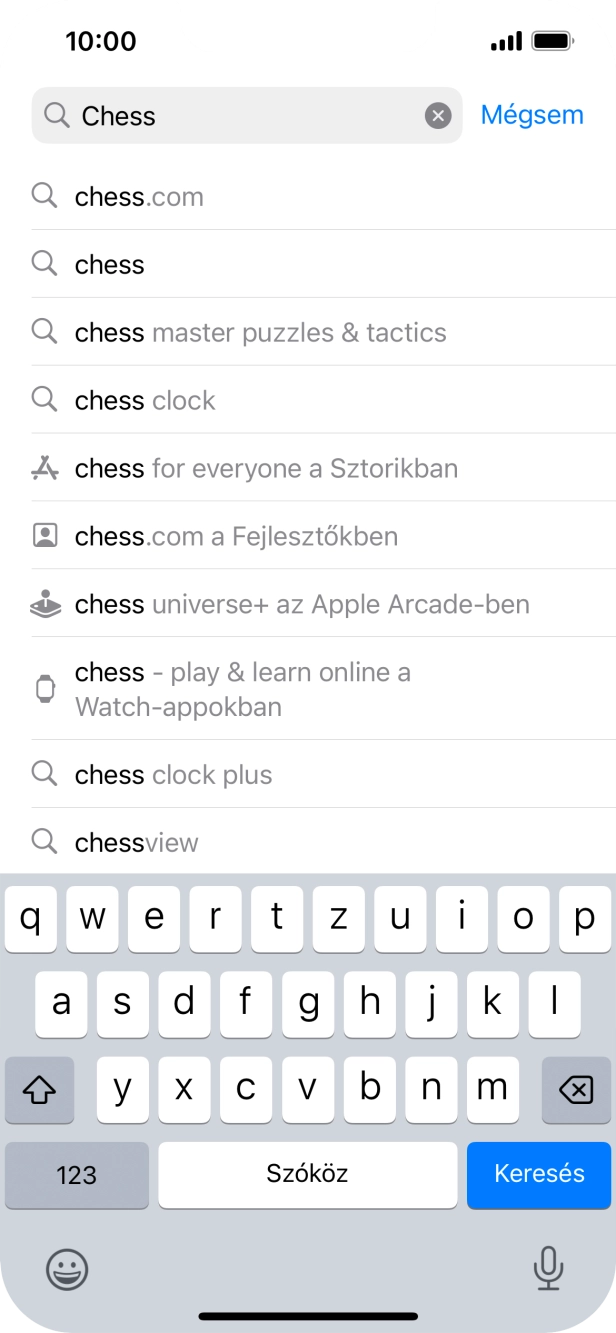 Válaszd a Keresés lehetőséget.